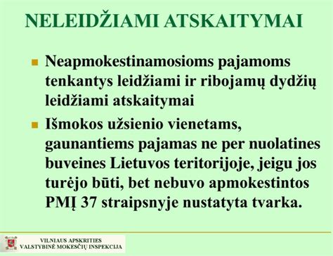 Schema: Leidžiami atskaitymai