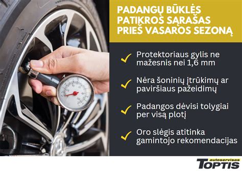 Infografika apie traktoriaus padangų priežiūrą