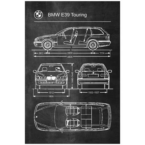 BMW E39 lubų skydo konstrukcijos schema