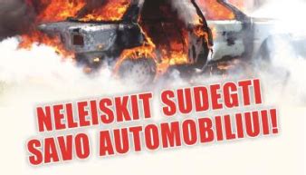 Automobilio gaisro gesinimas