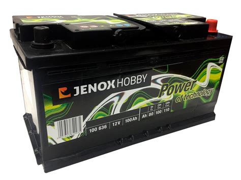 Jenox HOBBY 100Ah akumuliatoriaus dizainas