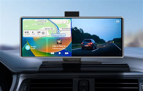 Automobilio multimedijos ekranas su nustatymų meniu