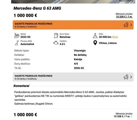 Automobilio pardavimo skelbimas