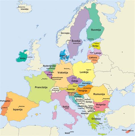 Žemėlapis su Europos šalimis, kuriose galioja draudimas