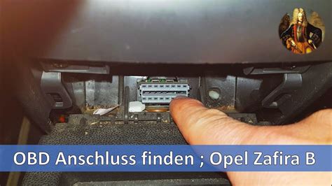 Opel Zafira B OBD-II jungties vieta