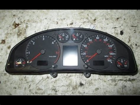 Audi A6 C5 prietaisų skydelio simbolių lentelė