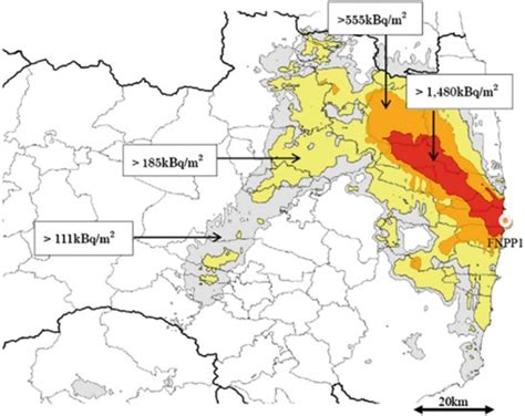 Radioaktyviųjų medžiagų iškritų žemėlapis Europoje