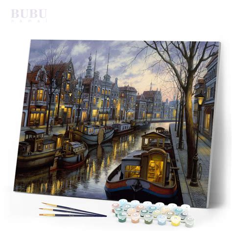 Amsterdamas: Pastatai prie kanalo