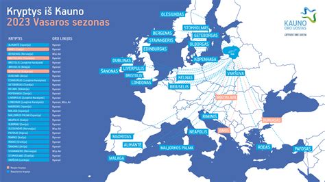 Žemėlapis su Kauno oro uostu ir artimiausiomis stovėjimo aikštelėmis
