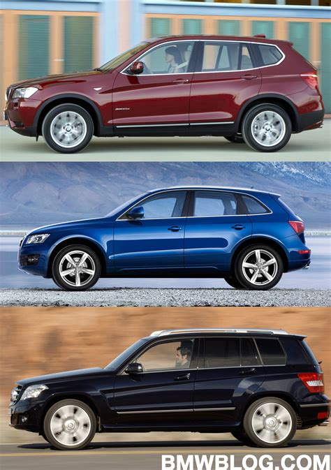 Palankumas tarp Mercedes-Benz GLK, BMW X3 ir Audi Q5