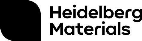 Heidelberg Materials logotipas ir betono gamykla