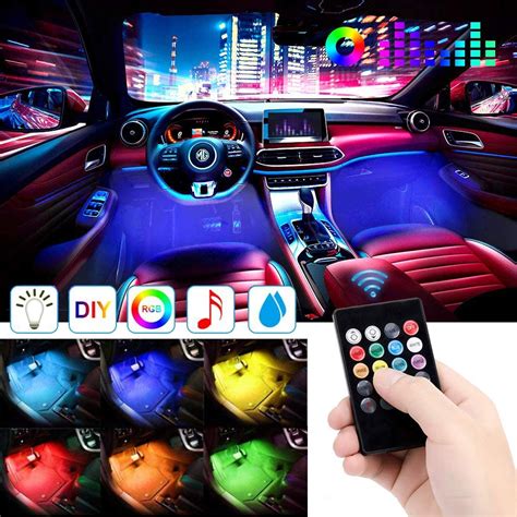 LED juostos montavimas automobilio salone