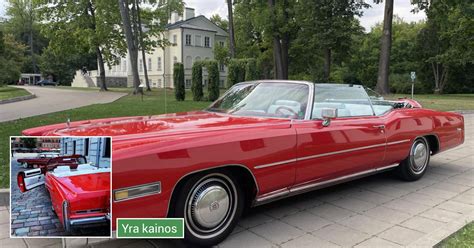 Cadillac Eldorado kabrioletas su baltu stogu ir interjeru