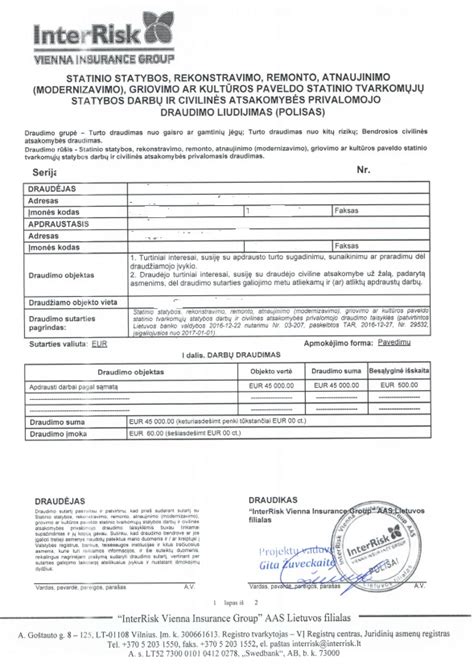 Motorolerio draudimo polisas