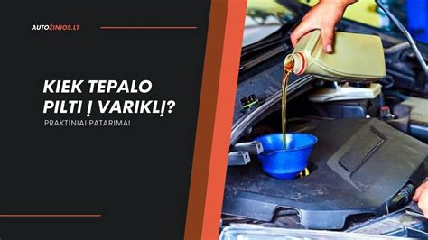 Schematinis variklio tepalo judėjimo per variklį brėžinys