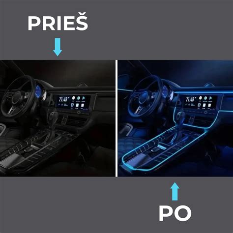 Centrinio automobilio ekrano meniu apšvietimo nustatymams