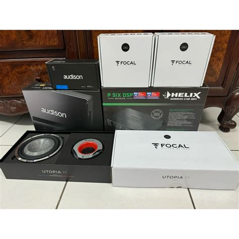 Focal, Audison, Helix Match garsiakalbių logotipai