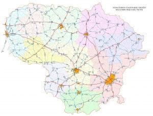 Žemėlapis su stacionarių greičio matuoklių vietomis Lietuvoje