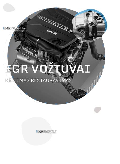 BMW E46 variklio skyrius su pažymėtu EGR vožtuvu