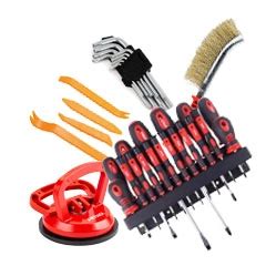 Įvairūs automobilių priežiūros įrankiai