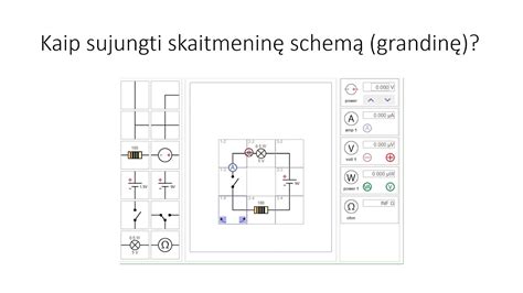 Akumuliatoriaus schema su CCA matavimu