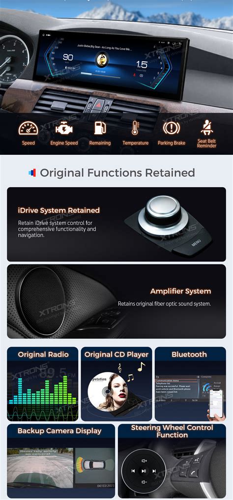 BMW E60 automobilio interjeras su multimedijos sistema