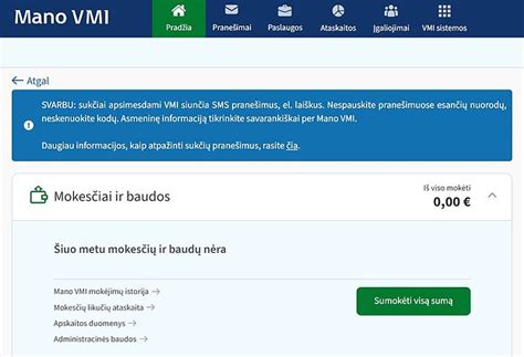 Schema, kaip sužinoti informaciją apie administracines baudas