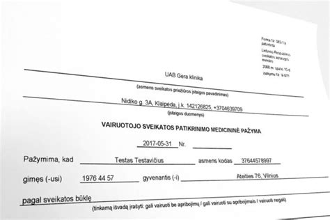 Dokumentai reikalingi vairuotojo pažymėjimui susigrąžinti