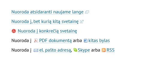 Nuorodos į kitas svetaines