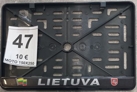 Motociklo valstybinio numerio rėmas su numeriu