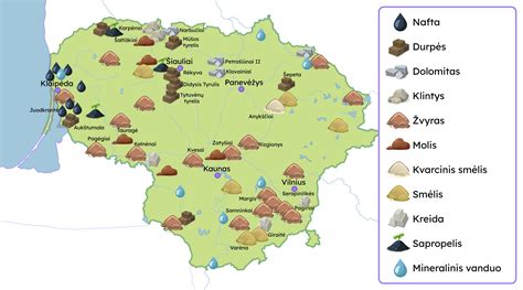 Žemėlapis, rodantis pagrindinius naftos išteklių regionus