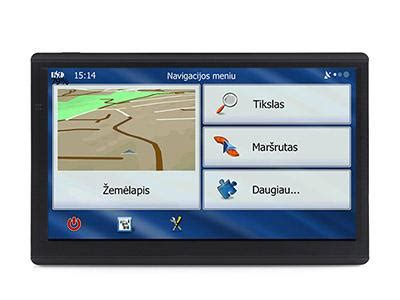 Išmanusis telefonas su įdiegta iGO PRIMO navigacijos programa