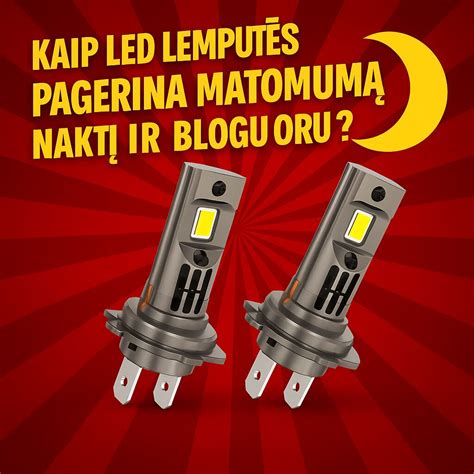 Įvairių tipų LED lemputės automobiliams