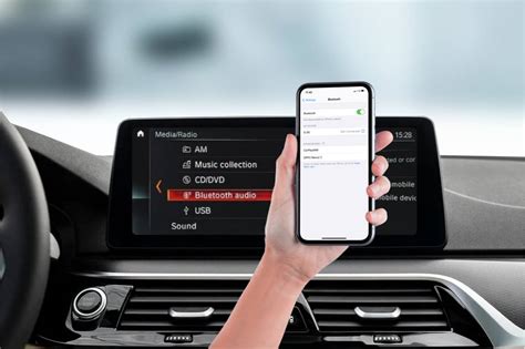 Schematinis BMW Bluetooth prijungimo procesas