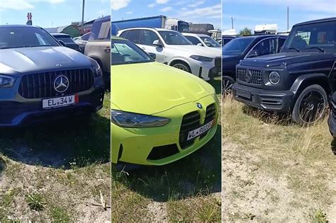 Vaizdas su įvairių šalių automobilių registracijos numeriais