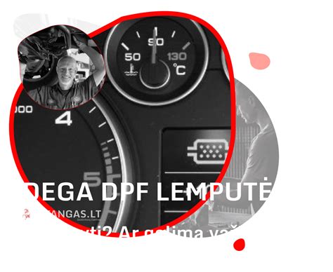 Automobilis su užsidegusia DPF lempute