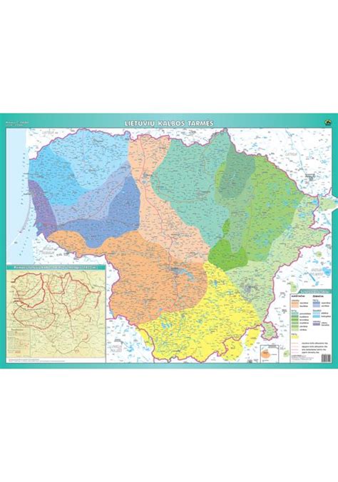 Lietuvių kalbos žemėlapis su regionų dialektų ypatumais