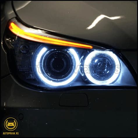 BMW E60 angel eyes LED markerio pavyzdys