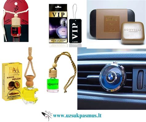 Įvairūs automobilio kvapų tipai