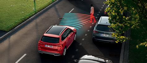 Schematinis „Front Assist“ sistemos veikimas