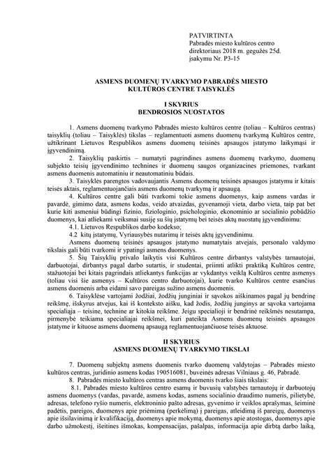 Schema, iliustruojanti asmens duomenų tvarkymo procesą