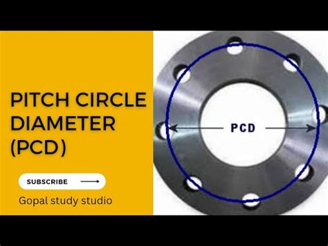 Schema, iliustruojanti PCD (Pitch Circle Diameter)