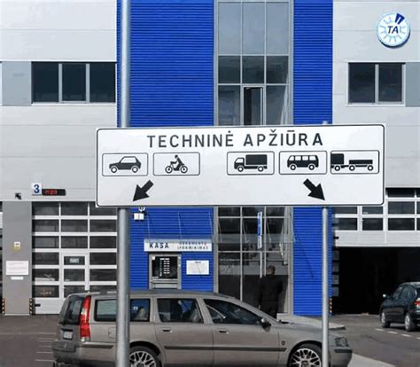 Simbolis, rodantis automobilio techninę apžiūrą