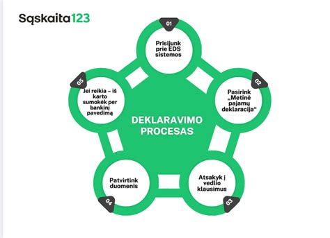 Infografika: Pajamų deklaravimo procesas