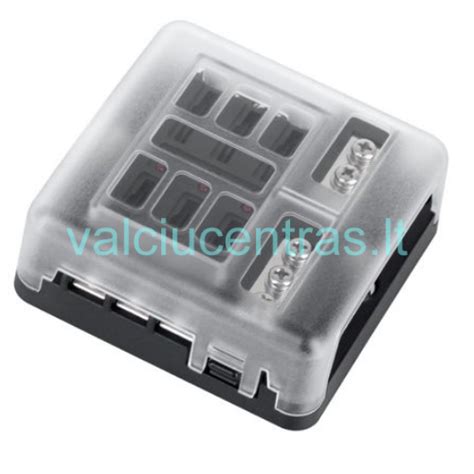 Saugiklių blokas su saugikliais