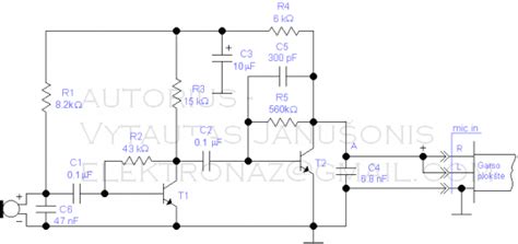 Automobilio garso signalo schema