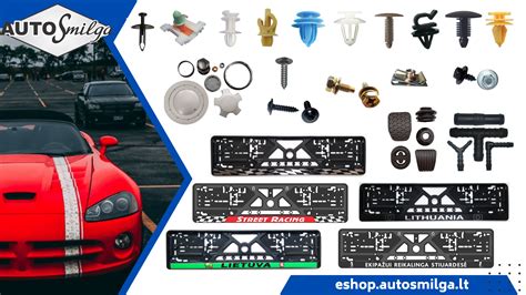 Įvairių tipų automobilių apdailos laikikliai