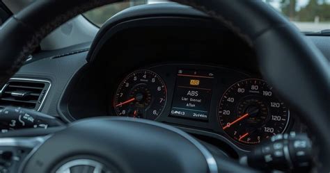 Opel Zafira prietaisų skydelis su degančia ABS lempute