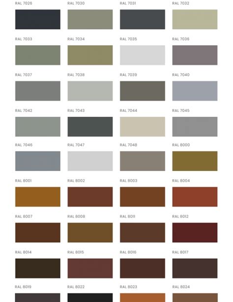 Hammerite dažų paletė