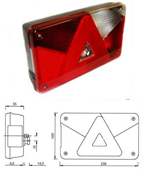 ASPÖCK Multipoint V galiniai žibintai, sumontuoti ant priekabos